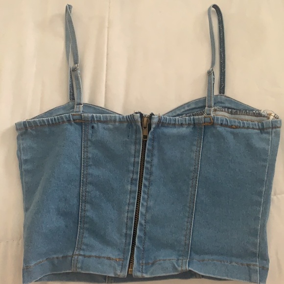 DENIM CORSET TOP - Picture 2 of 3